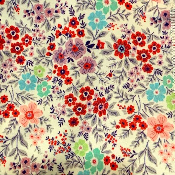 EVOLUTION AND CREATION Athletic Shorts Women’s L Red Purple Floral Side Pocket. - Picture 3 of 8